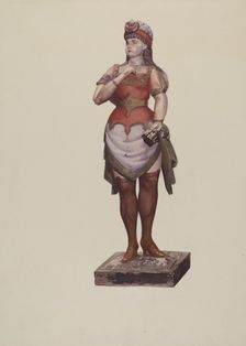 Cigar Store Figure, c. 1937. Creator: Joseph Goldberg