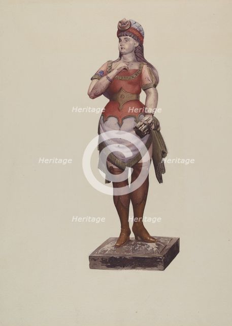 Cigar Store Figure, c. 1937. Creator: Joseph Goldberg.
