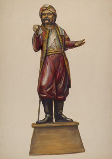 Cigar Store Figure, c. 1937. Creator: Walter Hochstrasser