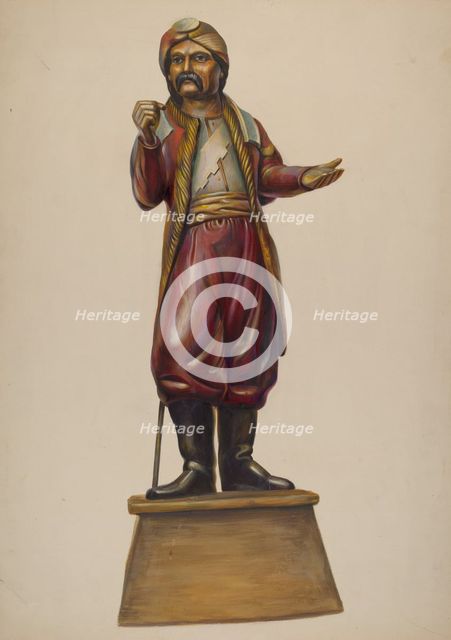 Cigar Store Figure, c. 1937. Creator: Walter Hochstrasser.