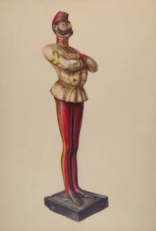 Cigar Store Figure, c. 1937. Creator: Walter Hochstrasser