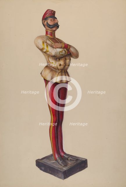 Cigar Store Figure, c. 1937. Creator: Walter Hochstrasser.