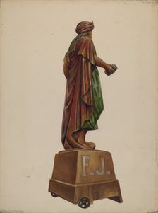 Cigar Store Figure, c. 1937. Creator: Walter Hochstrasser