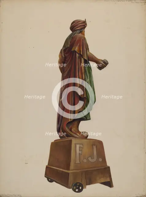 Cigar Store Figure, c. 1937. Creator: Walter Hochstrasser.