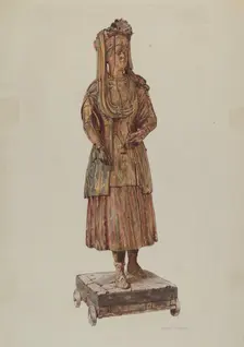 Cigar Store Figure, c. 1938. Creator: Hardin Walsh