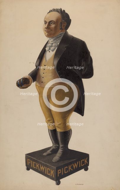 Cigar Store Figure, c. 1938. Creator: Louis Plogsted.