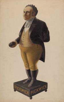 Cigar Store Figure, c. 1938. Creator: Louis Plogsted
