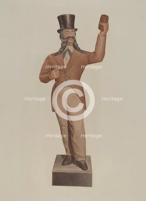 Cigar Store Figure, c. 1939. Creator: Albert Ryder.