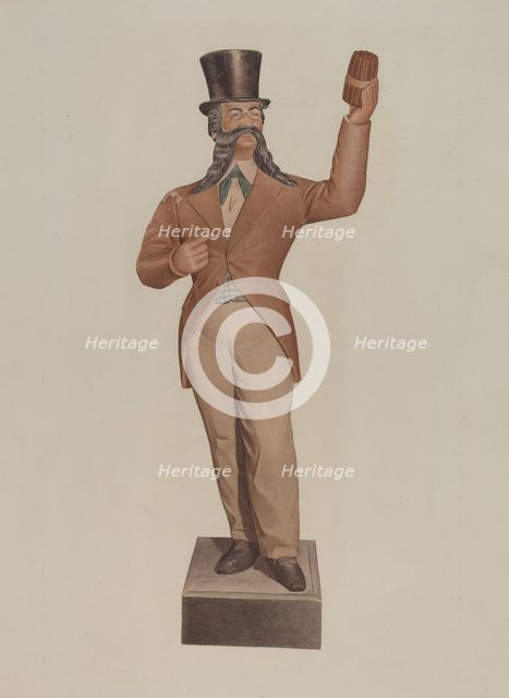 Cigar Store Figure, c. 1939. Creator: Albert Ryder.