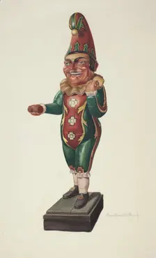 Cigar Store Figure: Punch, c. 1939. Creator: Elmer R. Kottcamp