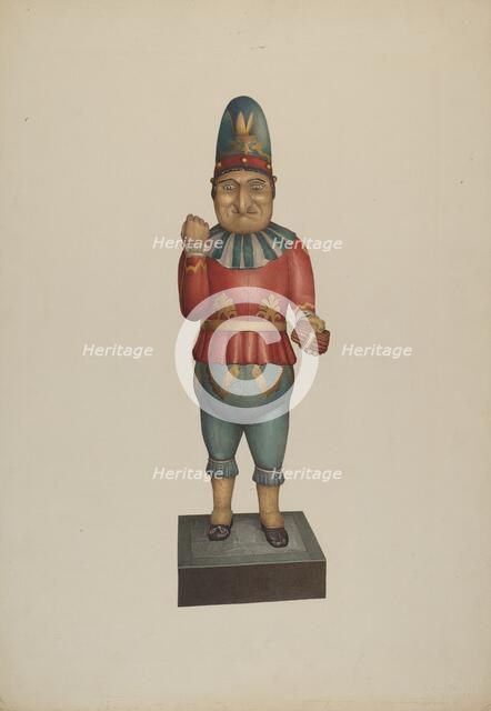 Cigar Store Figure: "Punch", c. 1939. Creator: Robert Pohle.