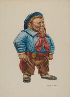 Cigar Store Figure "Sailor", c. 1940. Creator: Hilda Olson