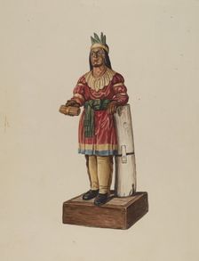 Cigar Store Indian, 1935/1942. Creator: Marius Hansen