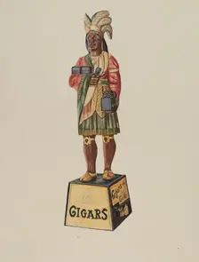 Cigar Store Indian, 1935/1942. Creator: Marius Hansen