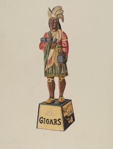 Cigar Store Indian, 1935/1942. Creator: Marius Hansen