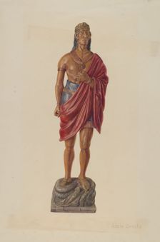 Cigar Store Indian, 1935/1942. Creator: Adele Brooks