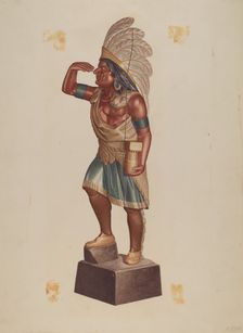 Cigar Store Indian, 1935/1942. Creator: Albert Ryder