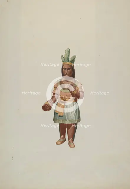 Cigar Store Indian, 1935/1942. Creator: Alton K. Skillin.