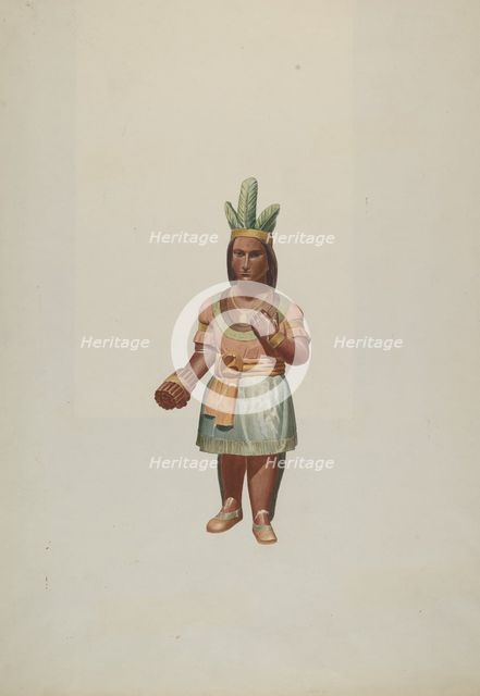 Cigar Store Indian, 1935/1942. Creator: Alton K. Skillin.