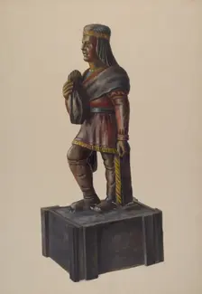 Cigar Store Indian, 1935/1942. Creator: Chris Makrenos