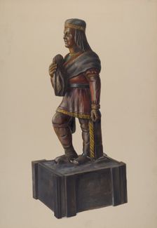 Cigar Store Indian, 1935/1942. Creator: Chris Makrenos
