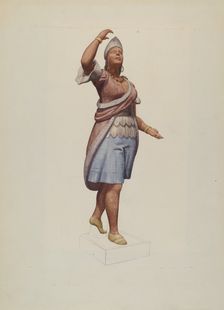 Cigar Store Indian, 1935/1942. Creator: Dorothy Hay Jensen