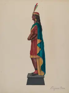 Cigar Store Indian, 1935/1942. Creator: Eugene Croe