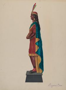 Cigar Store Indian, 1935/1942. Creator: Eugene Croe