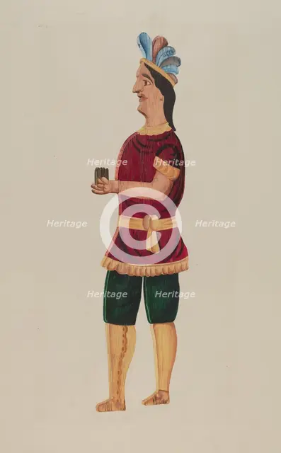 Cigar Store Indian, 1935/1942. Creator: Einar Heiberg.