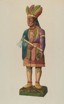 Cigar Store Indian, 1935/1942. Creator: Einar Heiberg