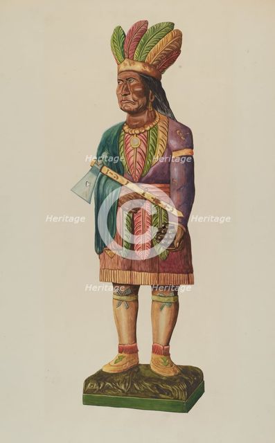 Cigar Store Indian, 1935/1942. Creator: Einar Heiberg.