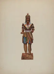 Cigar Store Indian, 1935/1942. Creator: Einar Heiberg