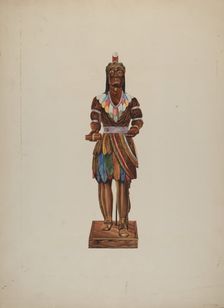 Cigar Store Indian, 1935/1942. Creator: Einar Heiberg