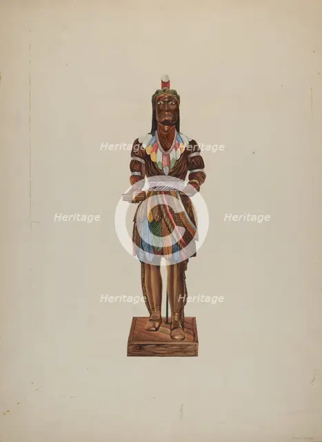 Cigar Store Indian, 1935/1942. Creator: Einar Heiberg.