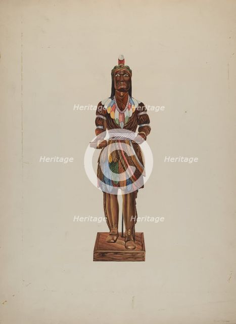 Cigar Store Indian, 1935/1942. Creator: Einar Heiberg.