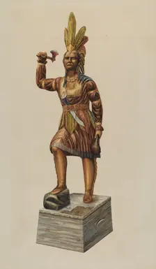 Cigar Store Indian, 1935/1942. Creator: Einar Heiberg