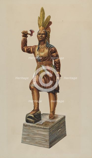 Cigar Store Indian, 1935/1942. Creator: Einar Heiberg.