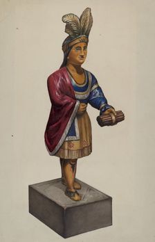 Cigar Store Indian, 1935/1942. Creator: Flora Merchant