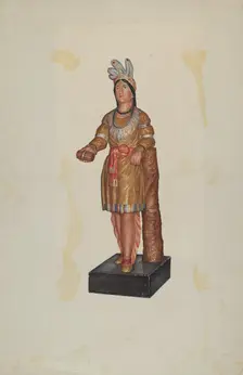 Cigar Store Indian, 1935/1942. Creator: Flora Merchant