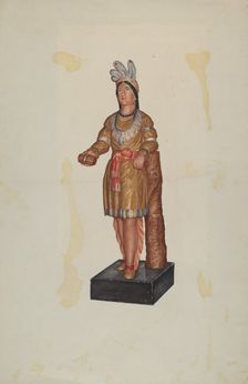 Cigar Store Indian, 1935/1942. Creator: Flora Merchant