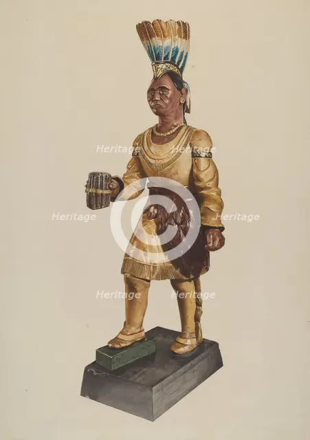 Cigar Store Indian, 1935/1942. Creator: Henry Murphy.