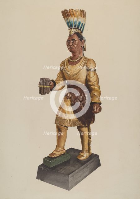 Cigar Store Indian, 1935/1942. Creator: Henry Murphy.