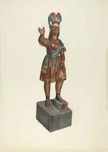 Cigar Store Indian, 1935/1942. Creator: John Davis