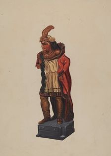 Cigar Store Indian, 1935/1942. Creator: Richard F. Smith