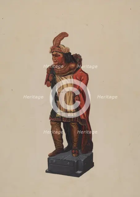 Cigar Store Indian, 1935/1942. Creator: Richard F. Smith.