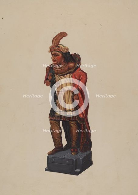 Cigar Store Indian, 1935/1942. Creator: Richard F. Smith.
