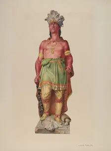 Cigar Store Indian, 1935/1942. Creator: Robert W.R. Taylor