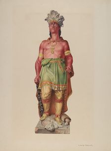 Cigar Store Indian, 1935/1942. Creator: Robert W.R. Taylor