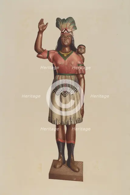 Cigar Store Indian, 1935/1942. Creator: Robert Pohle.