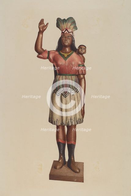 Cigar Store Indian, 1935/1942. Creator: Robert Pohle.